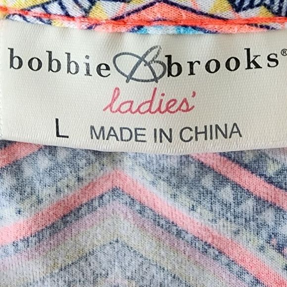 BOBBIE BROOKS GEOMETRICAL SHORT SLEEVE DRESS SIZE LARGE - Picture 8 of 9